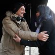 Exclusif : Yamina Benguigui sur le tournage du film Discount produit par sa fille Liza, à Gravelines, le 19 décembre 2013.