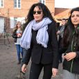 Exclusif : Yamina Benguigui sur le tournage du film Discount produit par sa fille Liza, à Gravelines, le 19 décembre 2013.