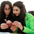 Exclusif : Yamina Benguigui et sa fille Liza sur le tournage du film Discount produit par sa fille Liza, à Gravelines, le 19 décembre 2013.