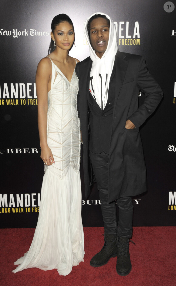 Chanel Iman et son chéri A$AP Rocky à l'avant-première du film Mandela : Long Walk to Freedom à New York, le 25 novembre 2013.