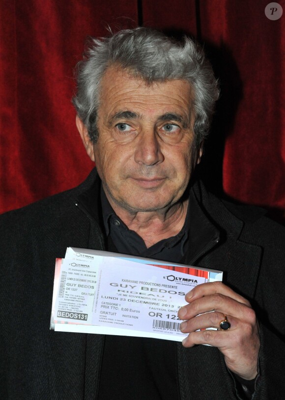 Michel Boujenah - Dernier spectacle de Guy Bedos à l'Olympia, intitulé pour l'occasion "La der des der" à Paris. Le 23 décembre 2013.