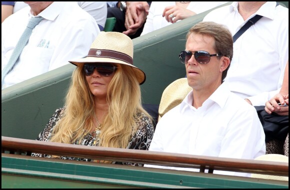 Stefan Edberg et sa femme à Roland-Garros en 2011