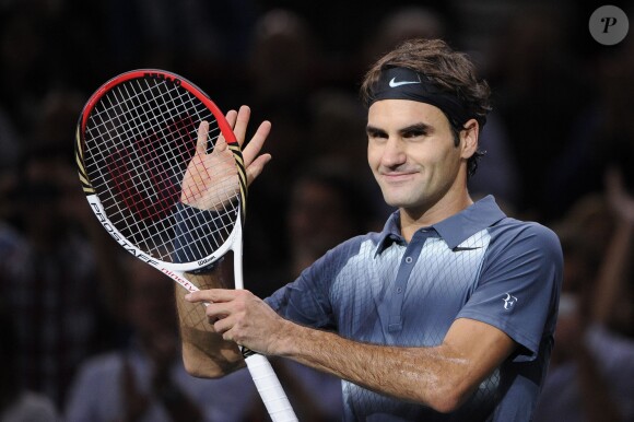 Roger Federer à Bercy en novembre 2013. En décembre, le Suisse annonçait le renfort du champion suédois Stefan Edberg.