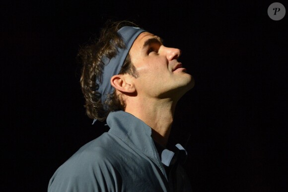Roger Federer à Bercy en novembre 2013. En décembre, le Suisse annonçait le renfort du champion suédois Stefan Edberg.