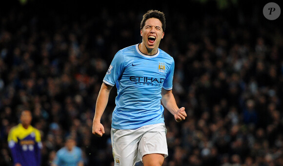 Samir Nasri lors du match entre Manchester City et Swansea à l'Etihad Stadium de Manchester, le 1er décembre 2013