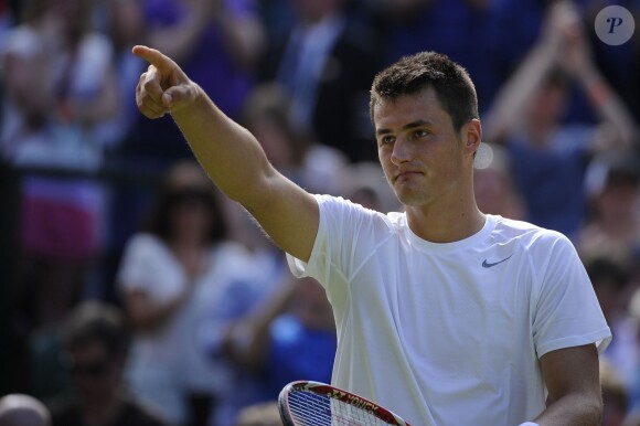 Bernard Tomic au All England Lawn Tennis and Croquet Club de London, le 29 juin 2013 lors du tournoi de Wimbledon