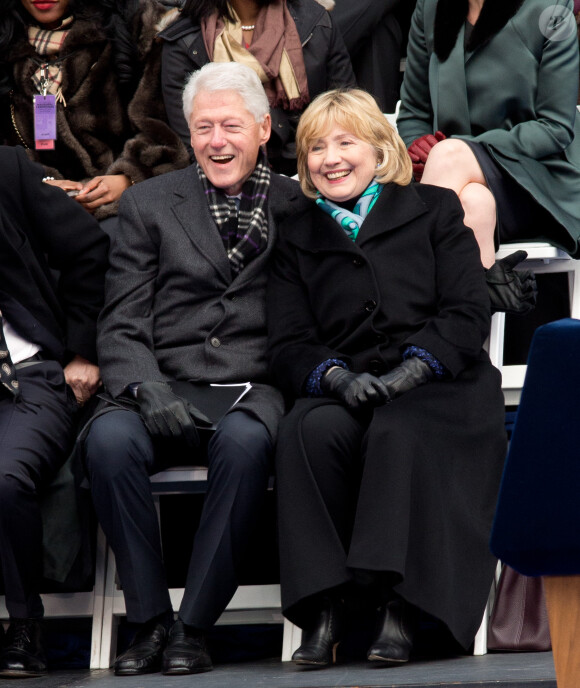 Bill Clinton et Hillary Clinton lors de l'intronisation de Bill de Blasio, à New York, le 1er janvier 2014.