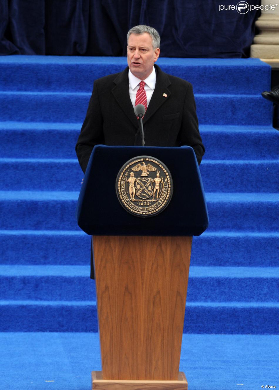 Intronisation de Bill de Blasio, à New York, le 1er janvier 2014.
