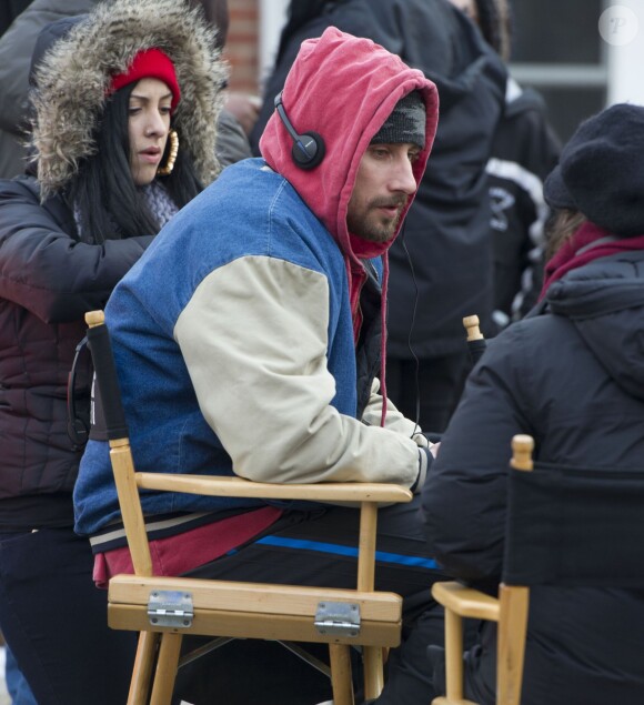 Matthias Schoenaerts sur le tournage du film Animal Rescue à New York. Mars 2013.