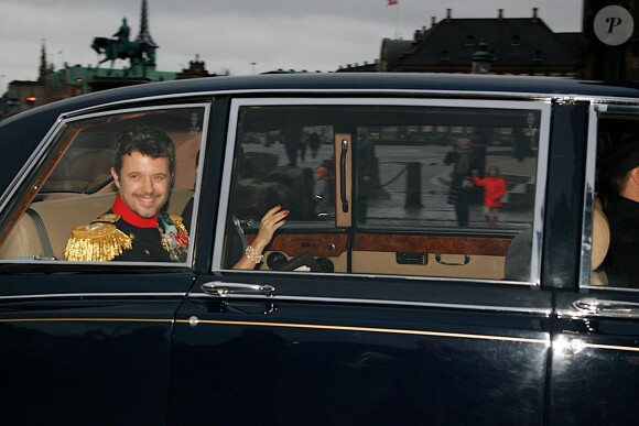 La princesse Mary et le prince Frederik de Danemark à Christiansborg pour la troisième et dernière réception officielle pour le Nouvel An, le 7 janvier 2014 à Copenhague.