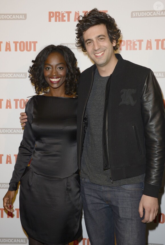 Aïssa Maïga et Max Boublil lors de la première du Prêt à tout à Paris le 13 janvier 2014.