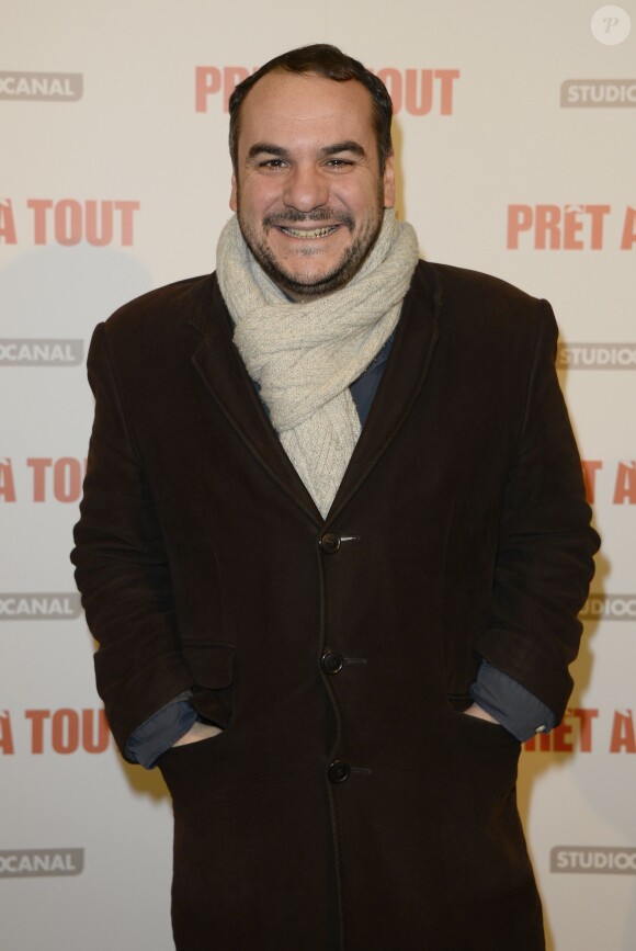 François-Xavier Demaison lors de la première du Prêt à tout à Paris le 13 janvier 2014.