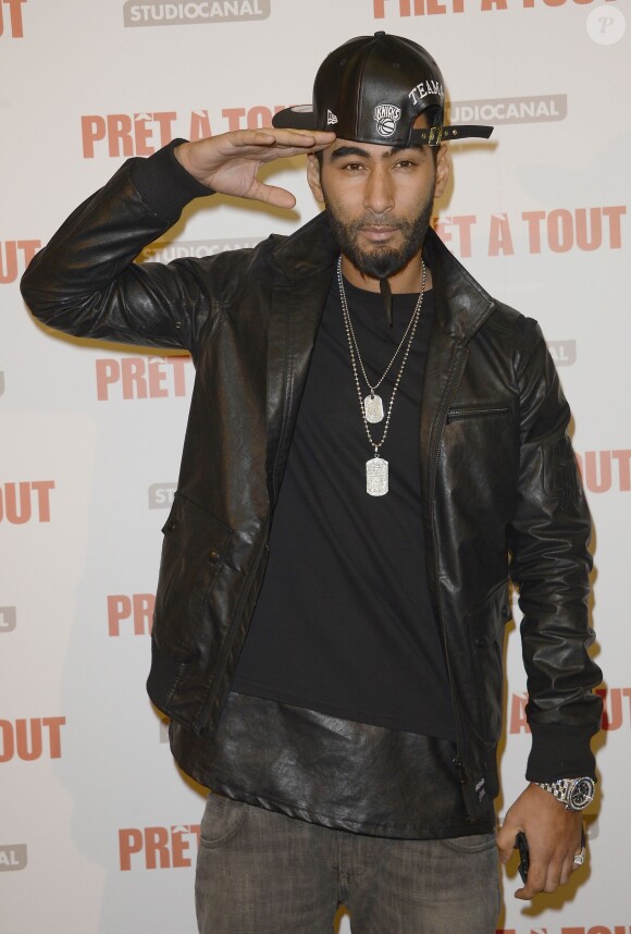 La Fouine lors de la première du Prêt à tout à Paris le 13 janvier 2014.