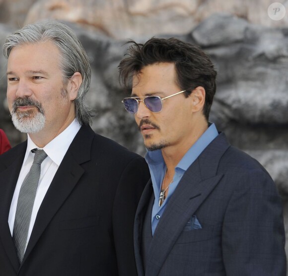 Johnny Depp et Gore Verbinski à Londres, le 21 juillet 2013.