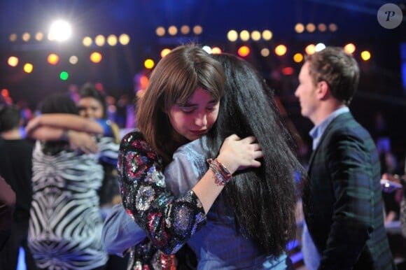 Pauline sur le plateau de la Nouvelle Star 2014, jeudi 9 novembre 2013.