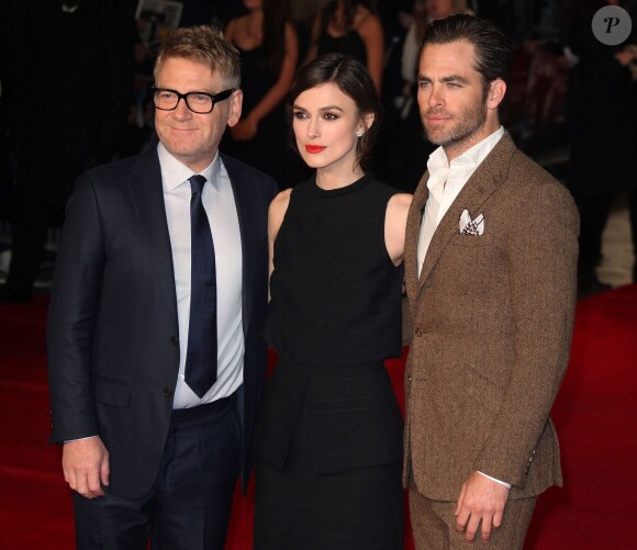 Kenneth Branagh, Keira Knightley et Chris Pine lors de la première de The Ryan Initiative au Vue Leicester Square à Londres le 20 janvier 2014.