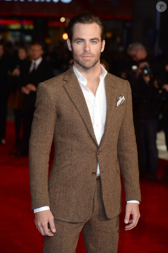 Chris Pine lors de la première du film The Ryan Initiative à Londres le 20 janvier 2014.