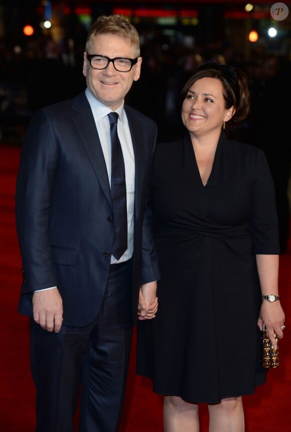 Kenneth Branagh et sa femme lors de la première du film The Ryan Initiative à Londres le 20 janvier 2014.