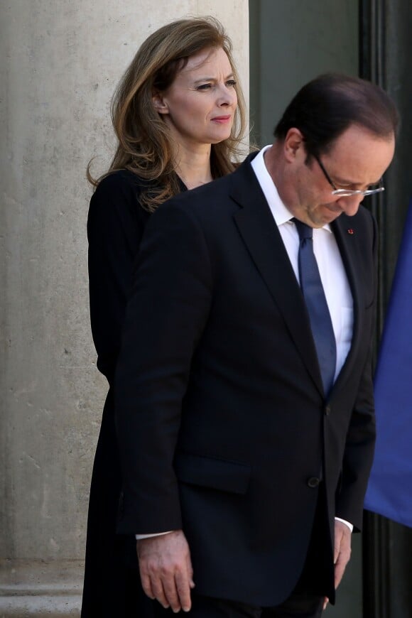 Valérie Trierweiler et François Hollande à l'Elysée le 5 juin 2013.