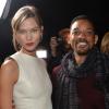 Karlie Kloss et Will Smith au défilé de mode Hommes Automne-Hiver 2014/2015 "Dior Homme" au Tennis Club de Paris, à Paris, le 18 janvier 2014.