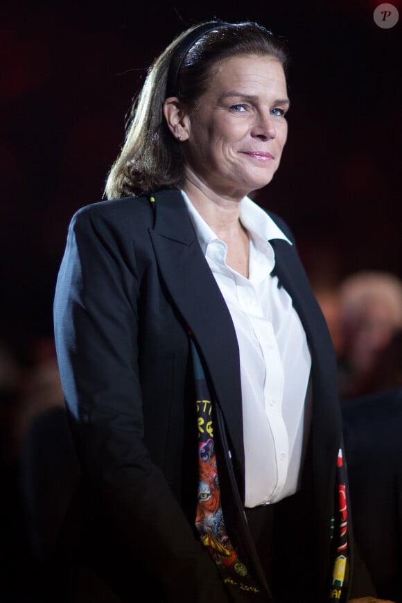 La princesse Stéphanie de Monaco le 19 janvier 2014 lors d'une représentation du 38e Festival International du Cirque de Monte-Carlo.