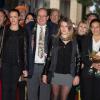 La princesse Stéphanie de Monaco arrive avec ses filles Pauline Ducruet et Camille Gottlieb et son frère le prince Albert au chapiteau de Fontvieille le 19 janvier 2014 pour une représentation du 38e Festival International du Cirque de Monte-Carlo.