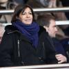 Anne Hidalgo lors du match entre le Paris SG et Nantes au Parc des Princes le 19 janvier 2014 à Paris