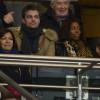 Anne Hidalgo et Nicolas Sarkozy lors du match entre le Paris SG et Nantes au Parc des Princes le 19 janvier 2014 à Paris