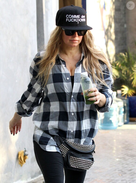 La chanteuse Fergie avant une séance de sport à Brentwood, le 18 janvier 2014.