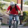 L'acteur Josh Duhamel fait du vélo à Santa Monica, le 18 janvier 2014.