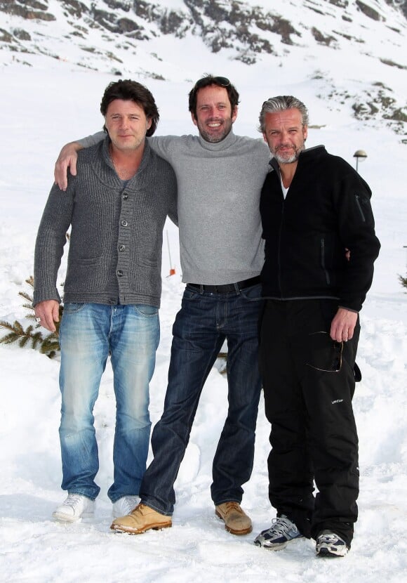 Philippe Lellouche, Christian Vadim et David Brécourt lors du Festival de l'Alpe d'Huez le 19 janvier 2012