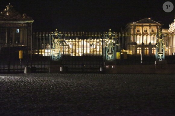 Kanye West et Kim Kardashian sont allés visiter le Trianon Palace, un hôtel quatre étoiles situé à l'entrée du parc du château de Versailles, le 19 janvier 2014