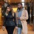 Kanye West et sa fiancée Kim Kardashian avaient rendez-vous avenue Matignon à Paris, avant de se rendre au château de Versailles le 19 janvier 2014