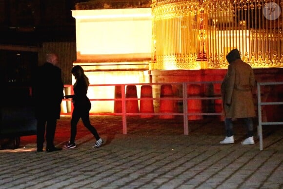 Les fiancés Kanye West et Kim Kardashian sont allés visiter le Trianon Palace, un hôtel quatre étoiles situé à l'entrée du parc du château de Versailles, le 19 janvier 2014