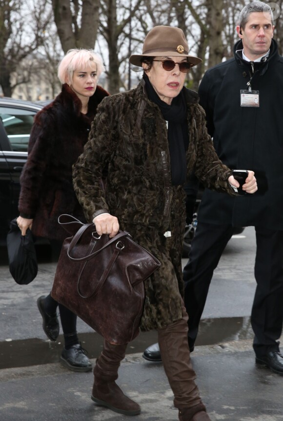 Dani arrive au Grand Palais pour assister au défilé Chanel haute couture printemps-été 2014. Paris, le 21 janvier 2014.