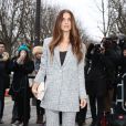 Joana Preiss arrive au Grand Palais pour assister au défilé Chanel haute couture printemps-été 2014. Paris, le 21 janvier 2014.