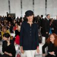 Inès de la Fressange assiste au défilé Chanel haute couture printemps-été 2014 au Grand Palais. Paris, le 21 janvier 2014.