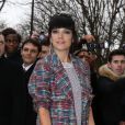 Lily Allen arrive au Grand Palais pour assister au défilé Chanel haute couture printemps-été 2014. Paris, le 21 janvier 2014.