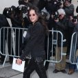 Michelle Rodriguez arrive au Grand Palais pour assister au défilé Chanel haute couture printemps-été 2014. Paris, le 21 janvier 2014.