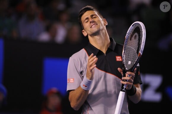 Novak Djokovic lors de l'Open d'Australie à Melbourne, le 21 janvier 2014