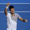 Novak Djokovic durant l'Open d'Australie à Melbourne, le 19 janvier 2014