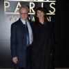 Les acteurs amoureux Sophie Marceau et Christophe Lambert lors des arrivées au défilé haute couture printemps/été Giorgio Armani au Palais de Tokyo à Paris le 21 janvier 2014