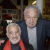 Exclusif - - Jean-Paul Belmondo déjeune avec Marcel Campion à La chope des puces de Saint-Ouen, le 19 janvier 2014.