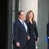 François Hollande et Valérie Trierweiler au palais de l'Elysée à Paris le 3 septembre 2013.