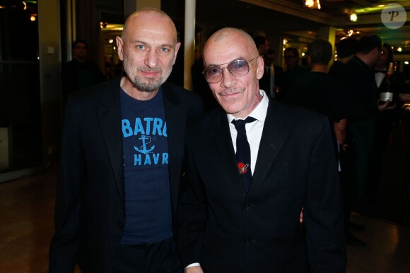 Pierre et Gilles (Pierre Commoy et Gilles Blanchard) assistent au Dîner de la mode contre le sida, au pavillon d'Armenonville. Paris, le 23 janvier 2014.