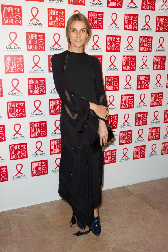 Gaia Repossi assiste au Dîner de la mode contre le sida, au pavillon d'Armenonville. Paris, le 23 janvier 2014.