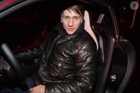 Exclusif - Stanislas Merhar lors de la soirée de lancement du coupé F Type R de Jaguar au 50 Avenue Montaigne à Paris, le 23 janvier 2014