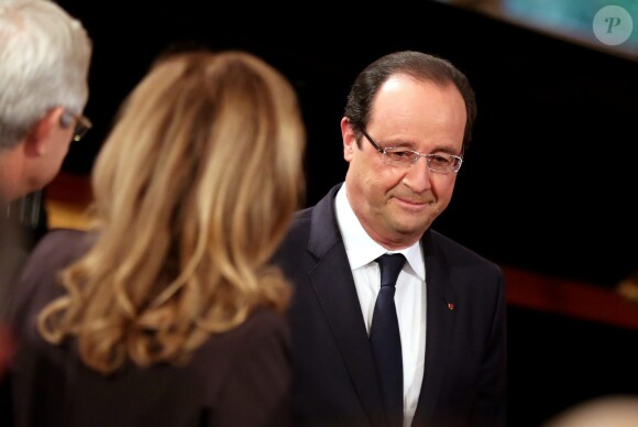 Valérie Trierweiler et François Hollande à l'Elysée le 7 novembre 2013.