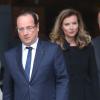 François Hollande et Valérie Trierweiler, lors des obsèques de Patrice Chéreau le 16 octobre 2013.