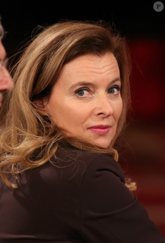 Valérie Trierweiler a quitté avec beaucoup d'émotion, samedi 25 janvier 2014, le palais de l'Elysée, où on la voit ici le 7 novembre 2013 lors d'une commémoration.